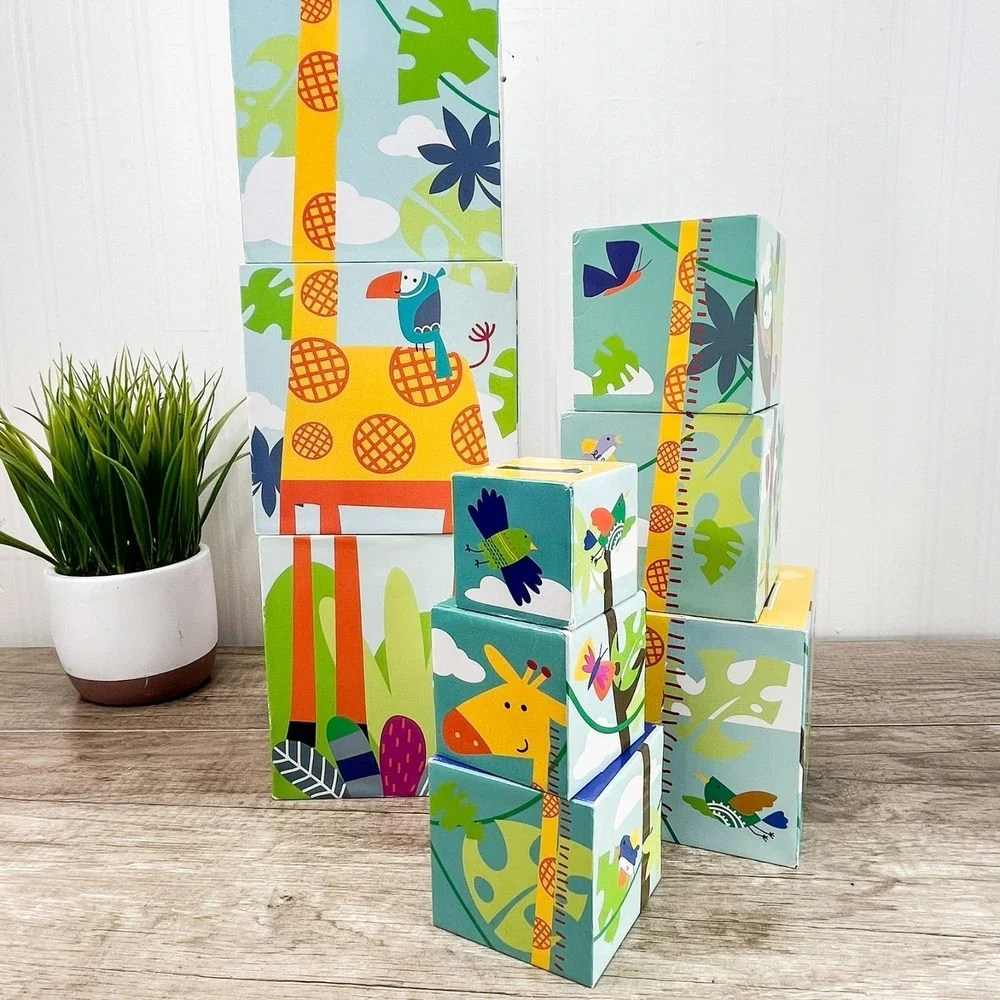 Counting and Shapes Nesting Blocks Baby Stacking Building Blocks‎ Cardboard